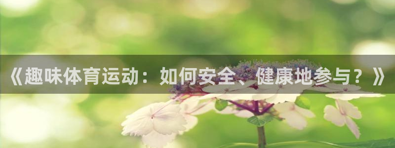风速体育app官方下载：《趣味体育运动：如何安全、健康地参与？》