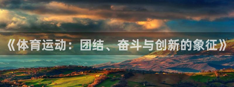 风速体育官网：《体育运动：团结、奋斗与创新的象征》